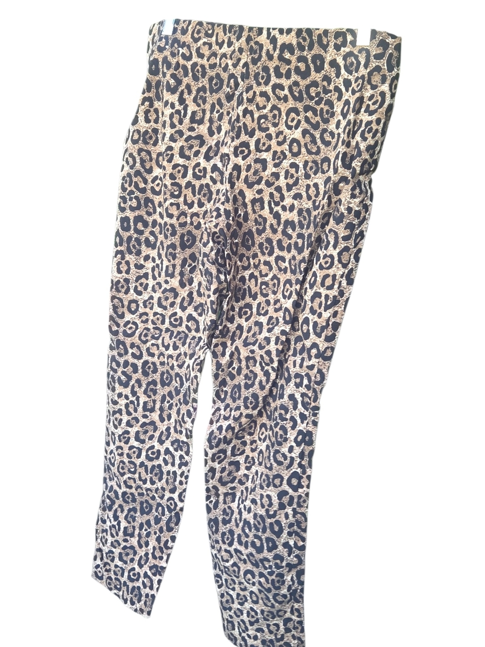 Jules & Leopold Leopard Print Trousers Taupe Black Stretchy - Picture 2 of 4